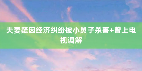 夫妻疑因经济纠纷被小舅子杀害 曾上电视调解