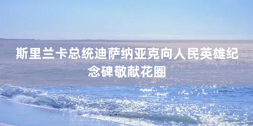 斯里兰卡总统迪萨纳亚克向人民英雄纪念碑敬献花圈